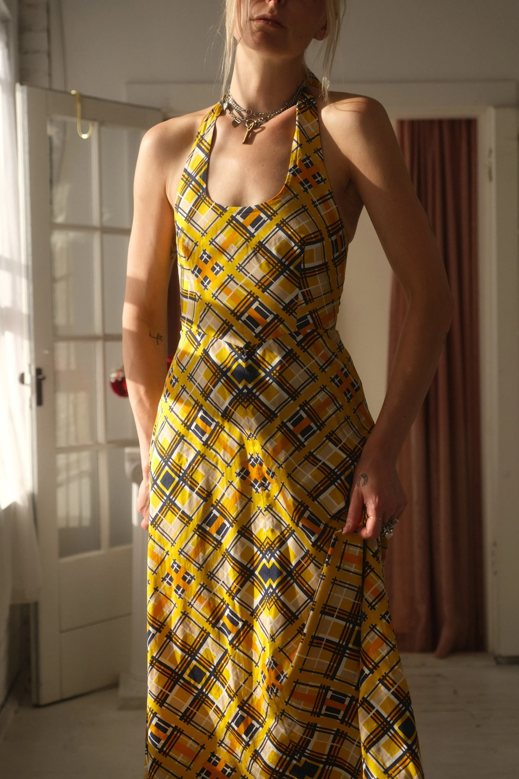 1960s Sunshine Plaid Set