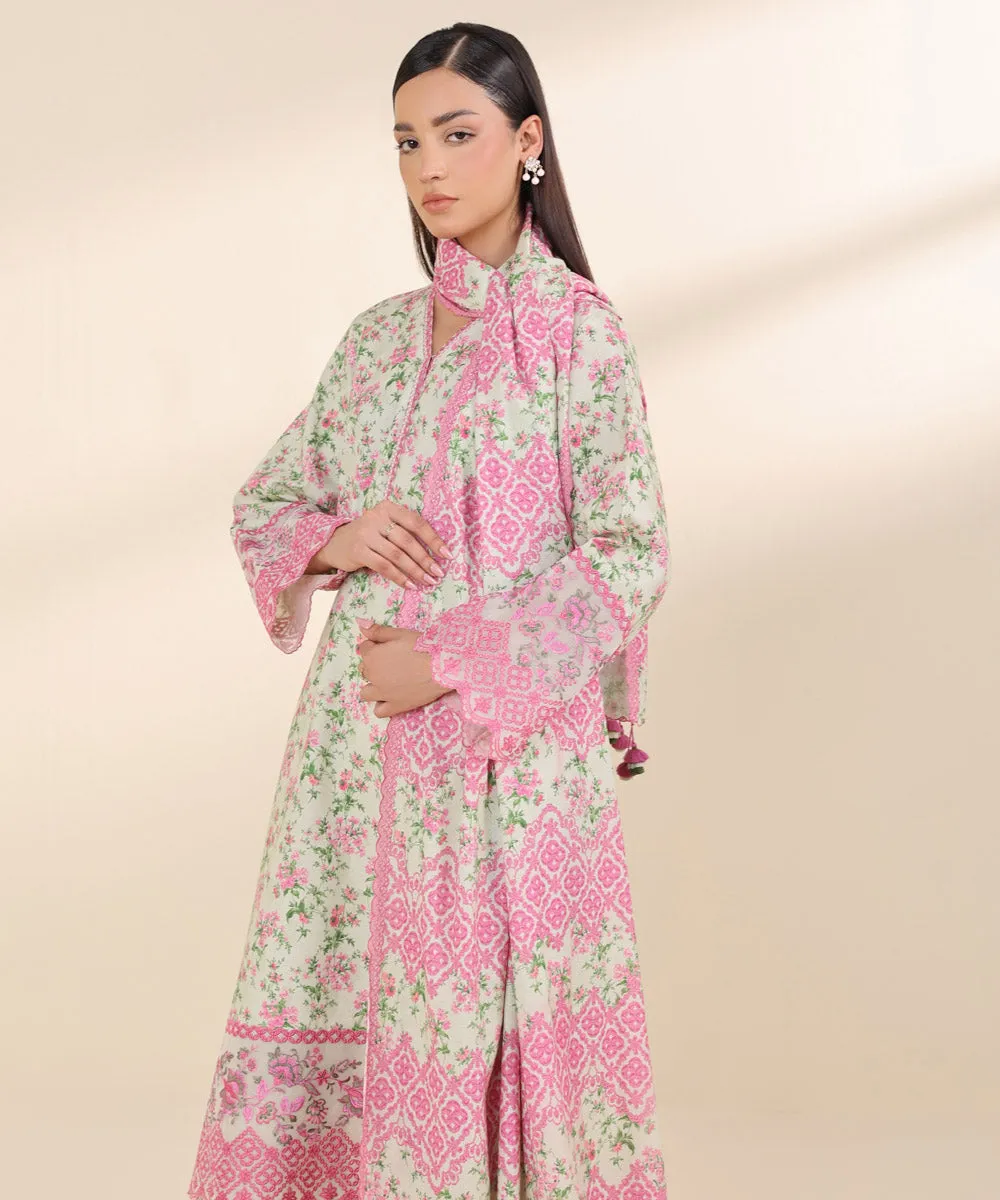 3 Piece - Embroidered Karandi Suit