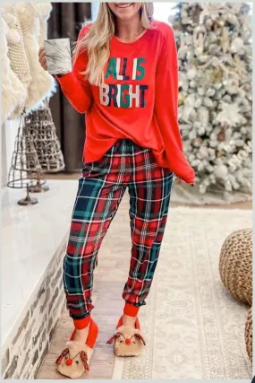 All is Bright Plaid Set