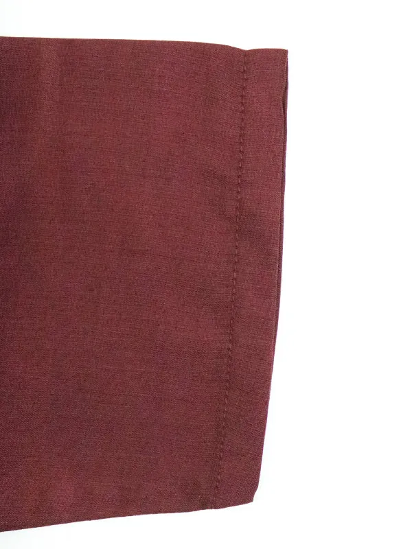 AM Men's Festive Plain Kurta Maroon