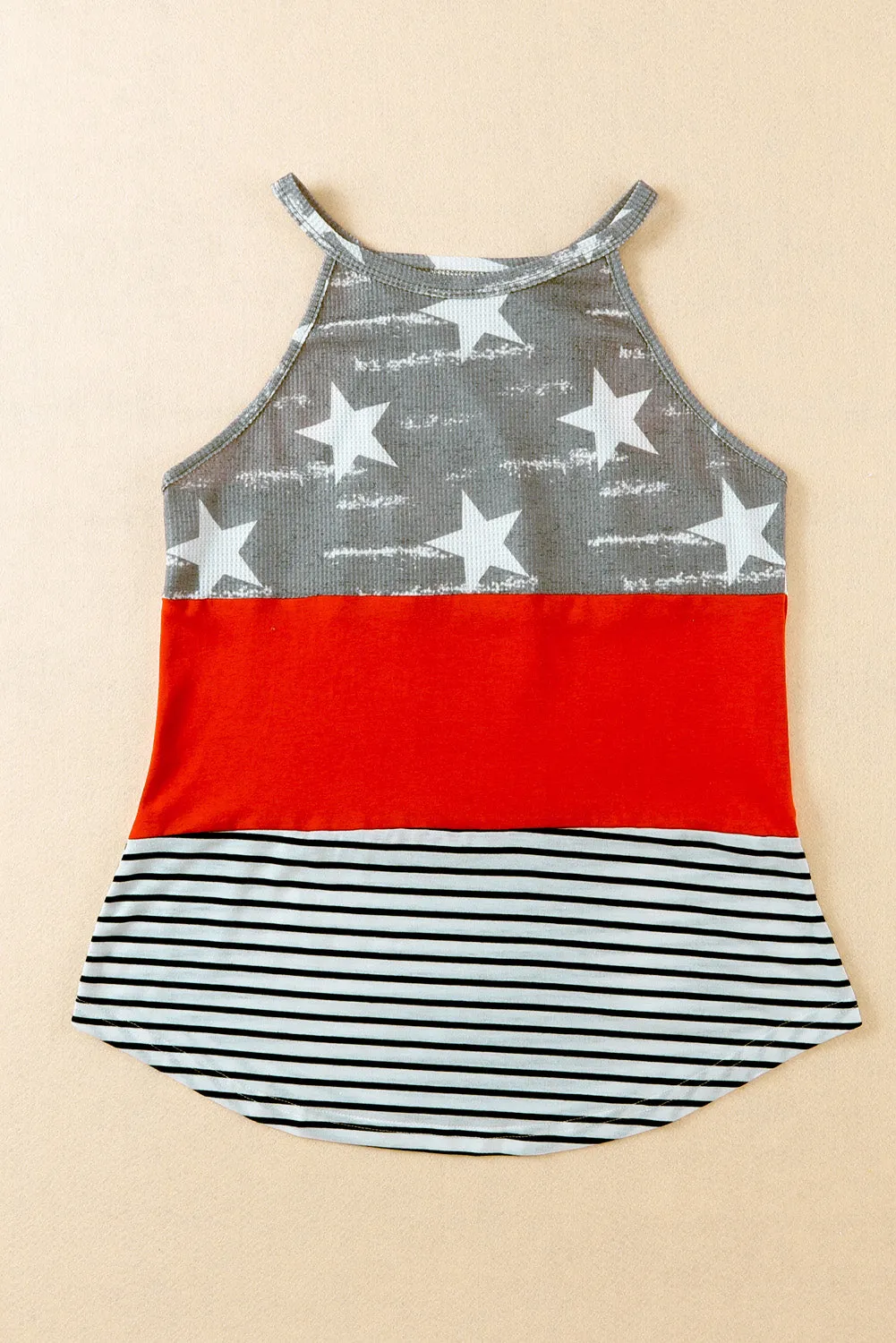 American Flag Sleeveless Top