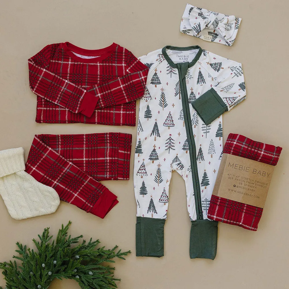 Bamboo Cozy Set - Red Plaid