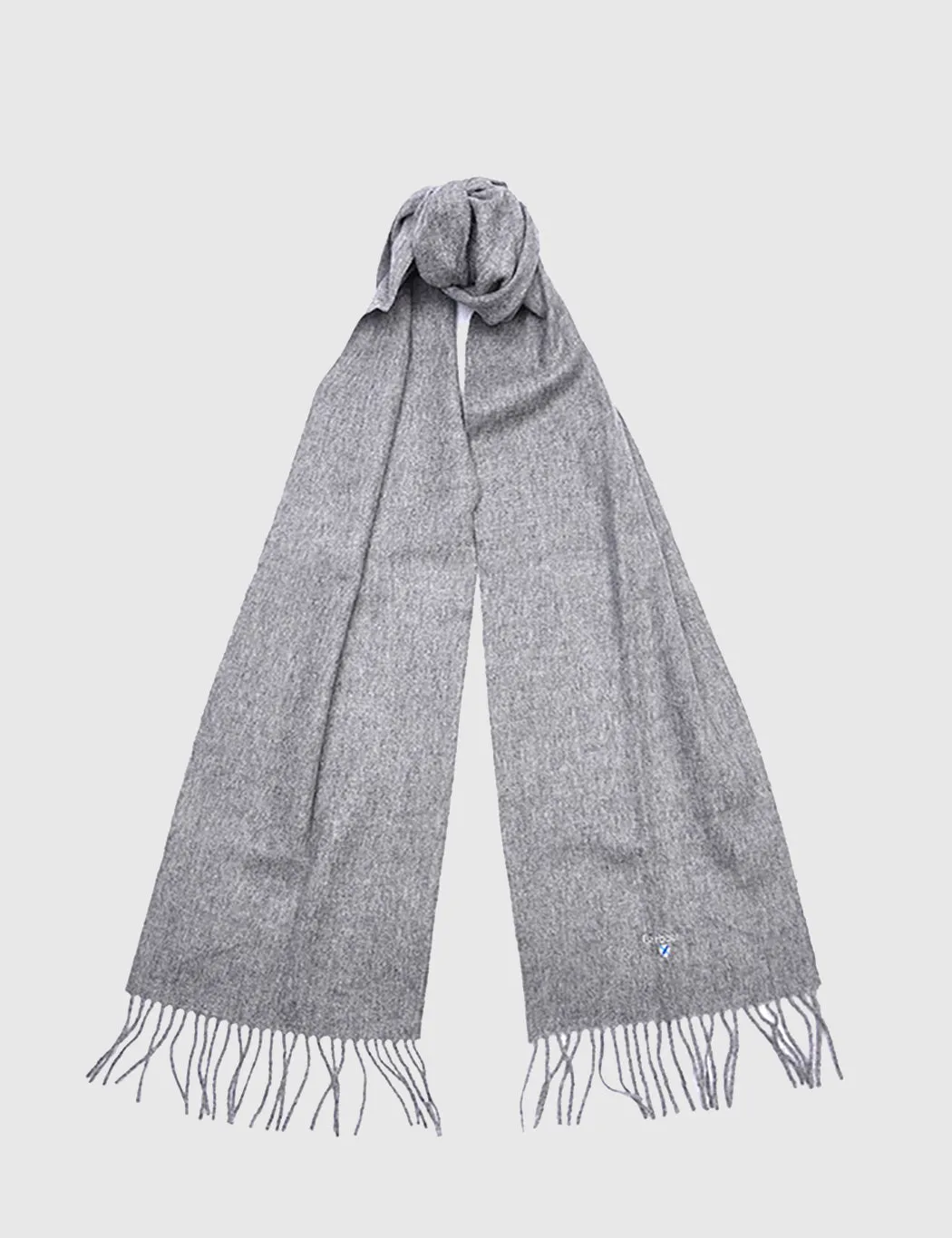 Barbour Plain Lambswool Scarf - Light Grey Marl