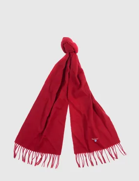 Barbour Plain Lambswool Scarf - Red