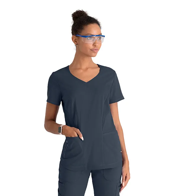 Barco Grey's Anatomy  SpandexStretch GRST124 Carly Sporty Neck Scrub Top