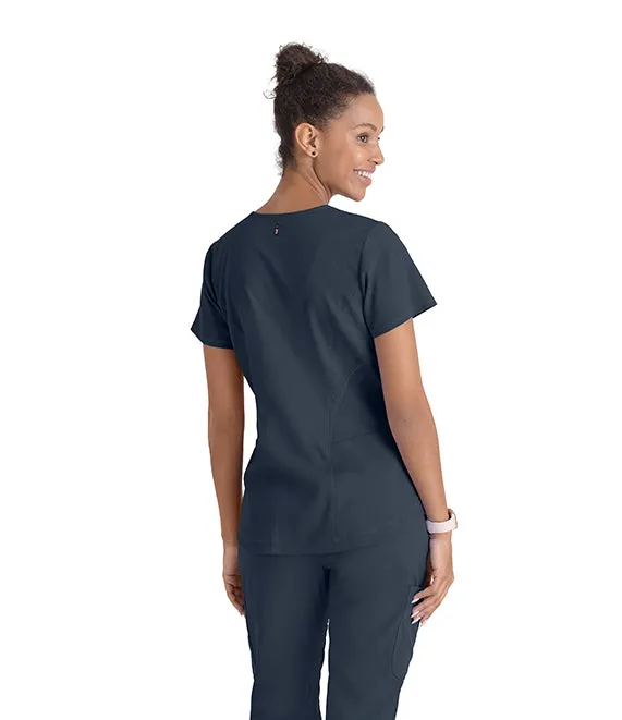 Barco Grey's Anatomy  SpandexStretch GRST124 Carly Sporty Neck Scrub Top