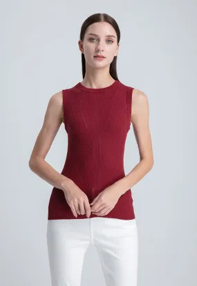 Basic Sleeveless Knitted Top