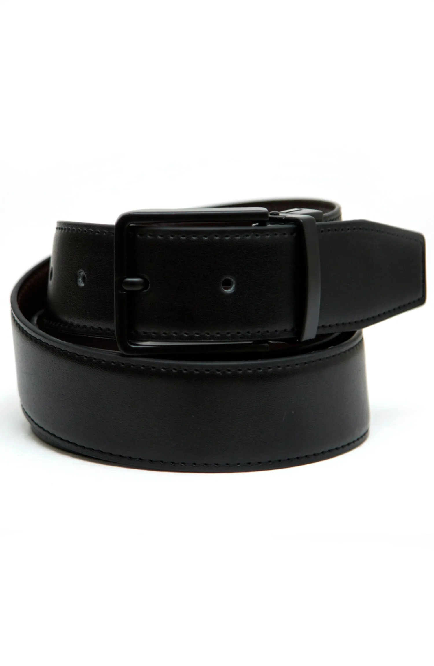 Black and Brown Reversible Leather Belt