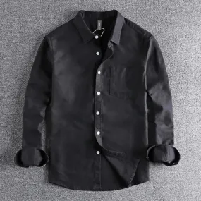 Black Stylish Mens Full Sleeves Shirt