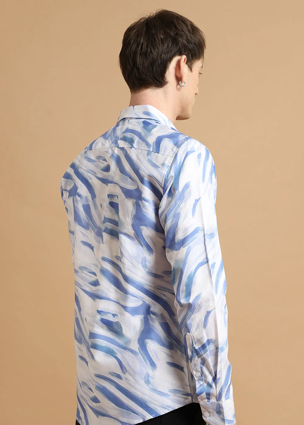 Blue Marble Printed shirt