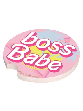 Boss Babe Simply Southern Ceramic Car Coasters Set a?? Trendy Designs for Stylish Travel