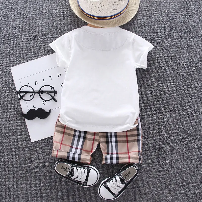 Boys Vintage Plaid 2 Pcs Set