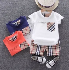 Boys Vintage Plaid 2 Pcs Set