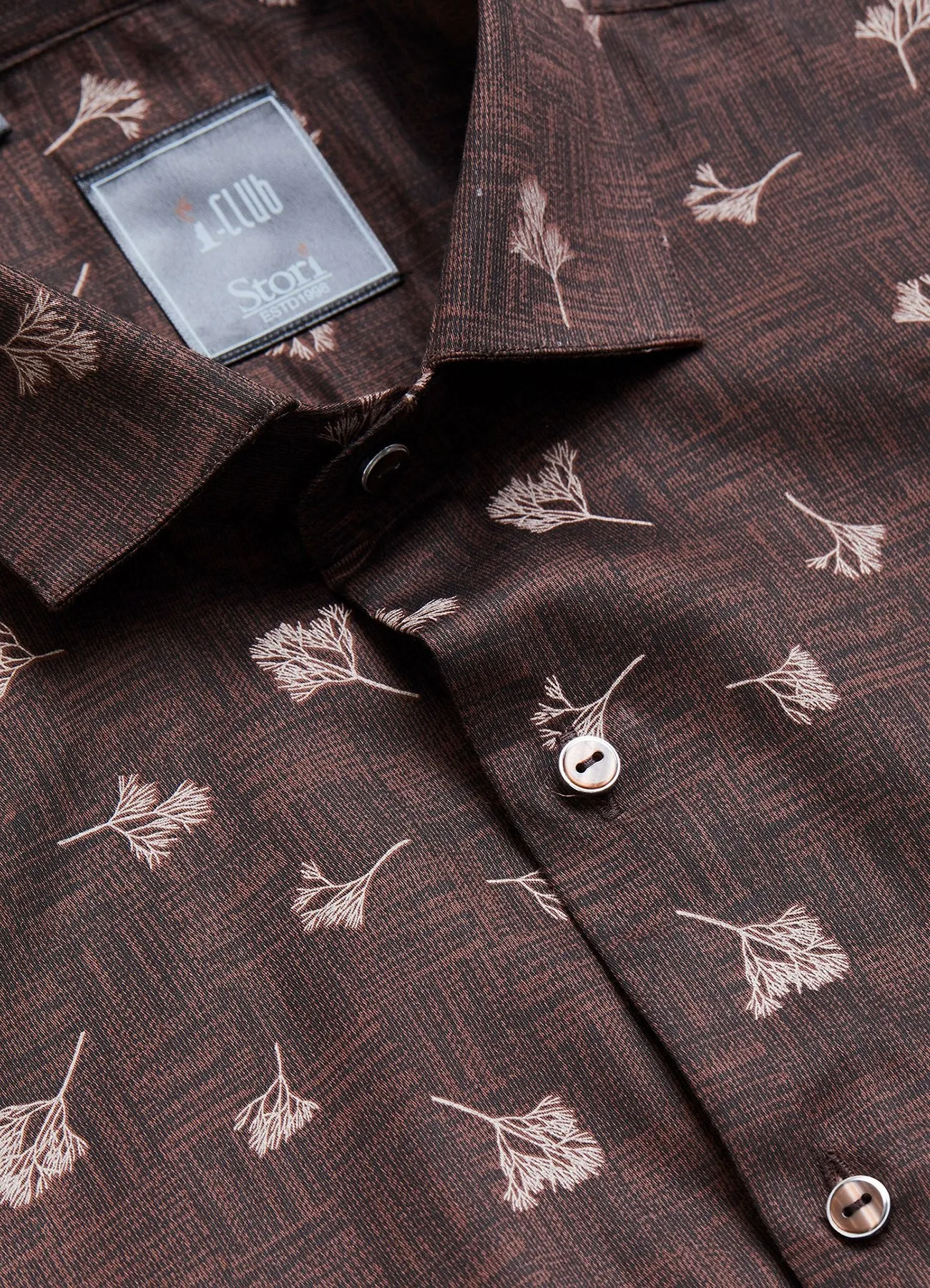 Brown Printed Shirt