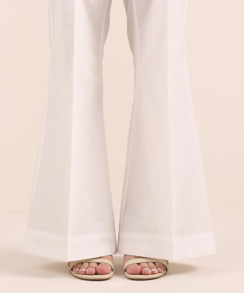 Cambric Boot-cut Pants