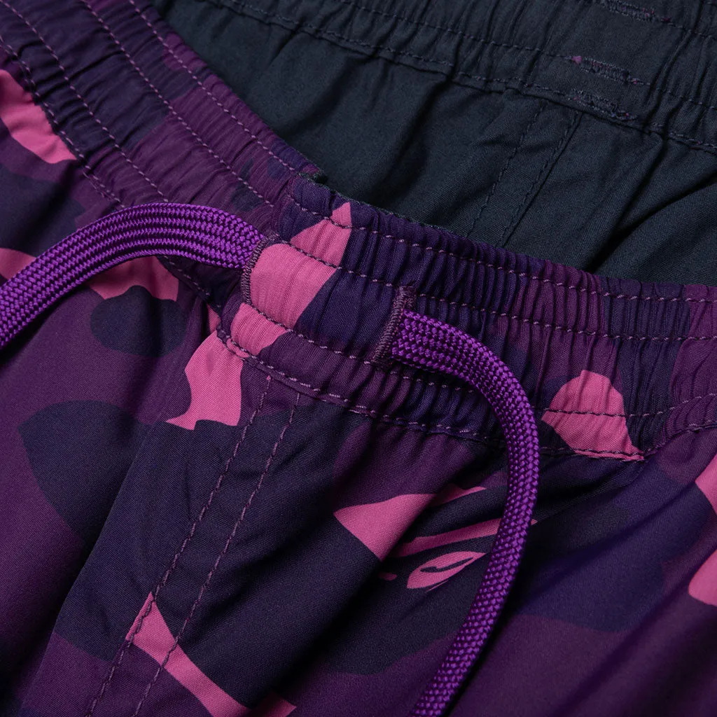 Color Camo Shark Reversible Shorts - Purple