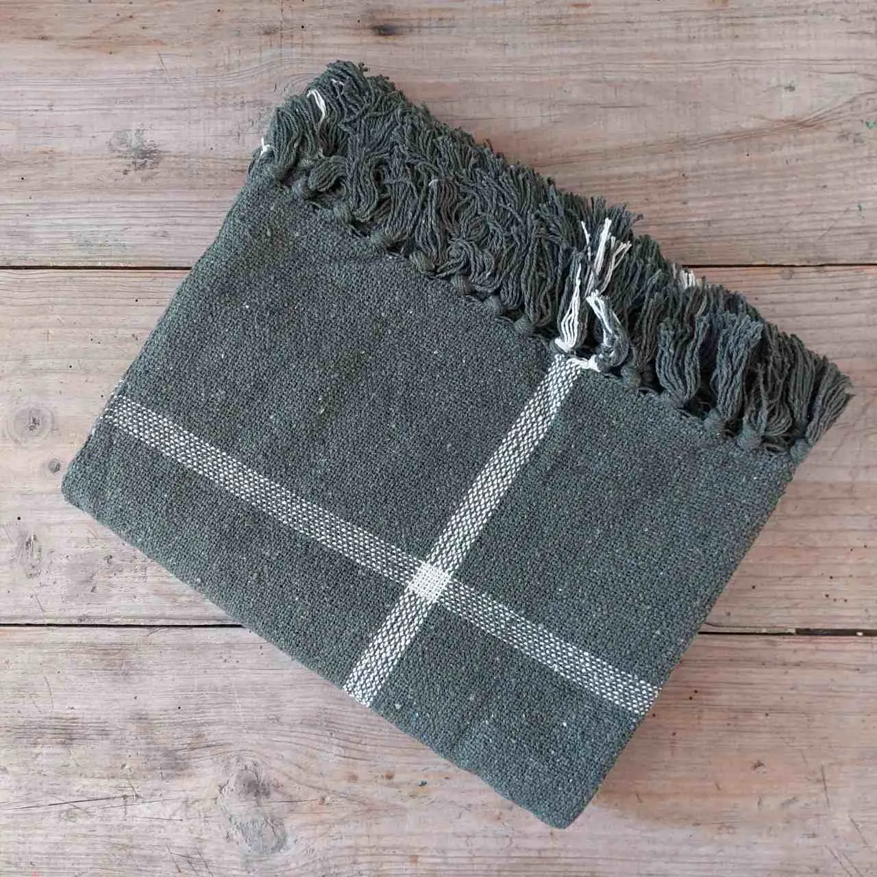 Cotton Plaid Throw