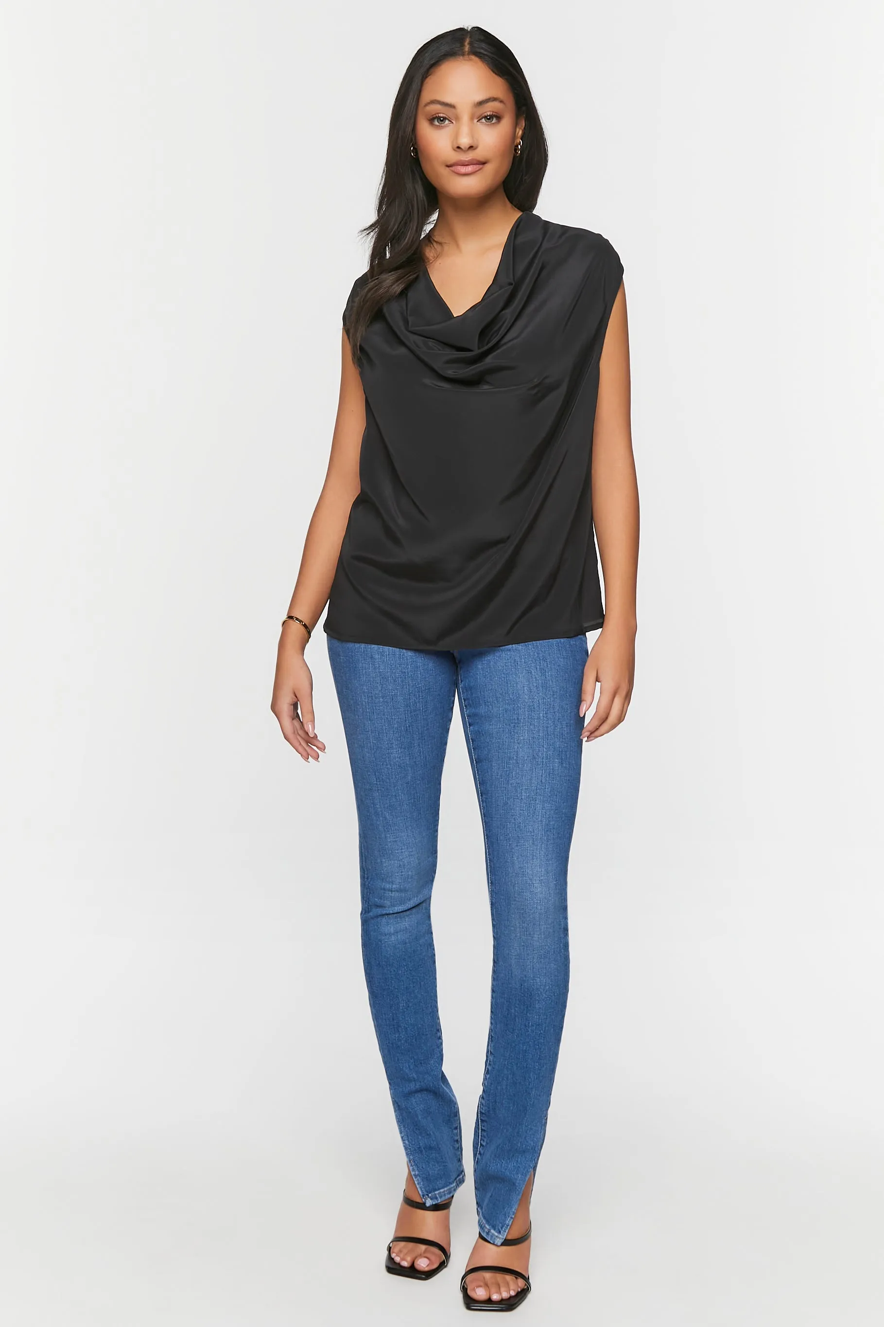 Cowl Neck Sleeveless Top