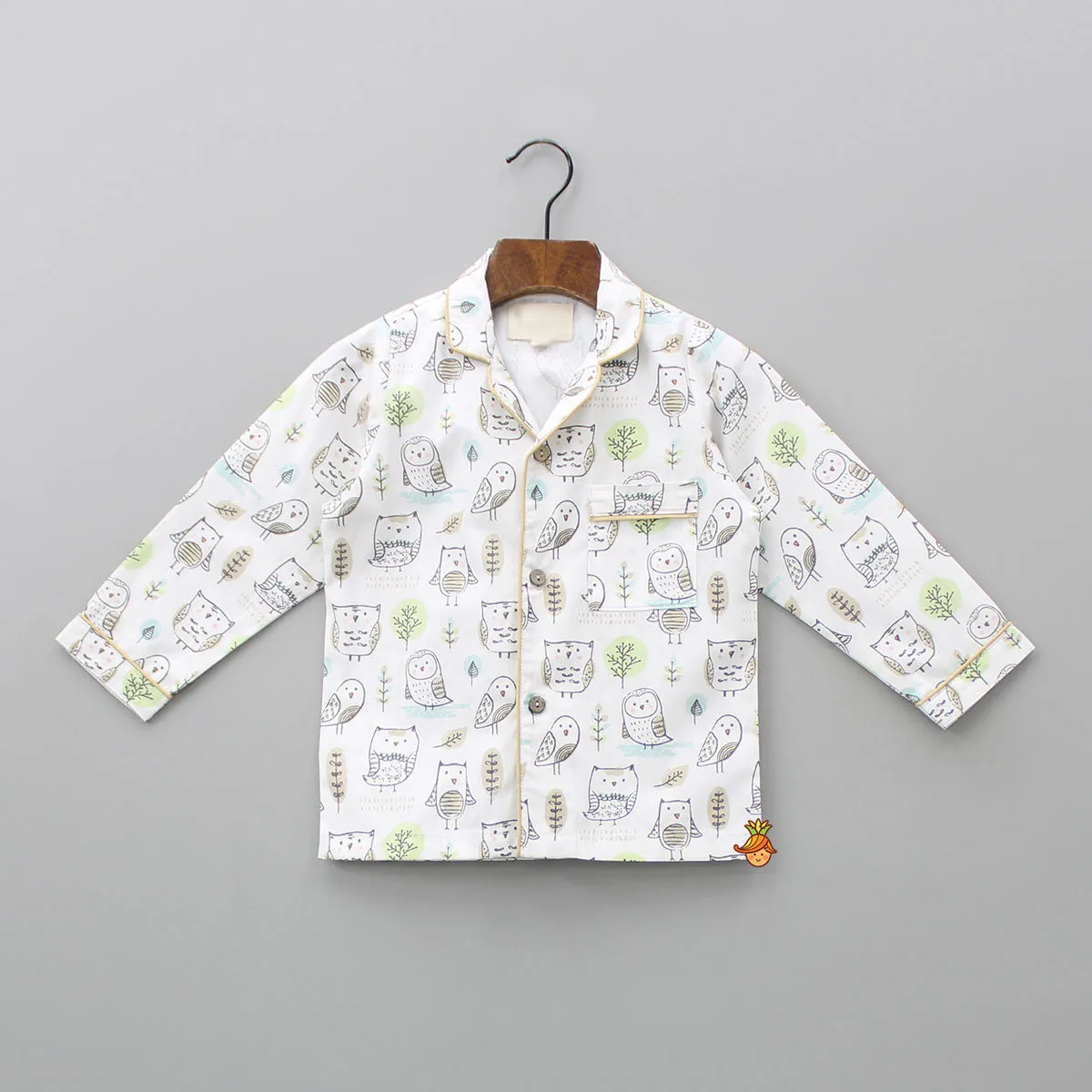 Cute Owl Printed Sleepwear