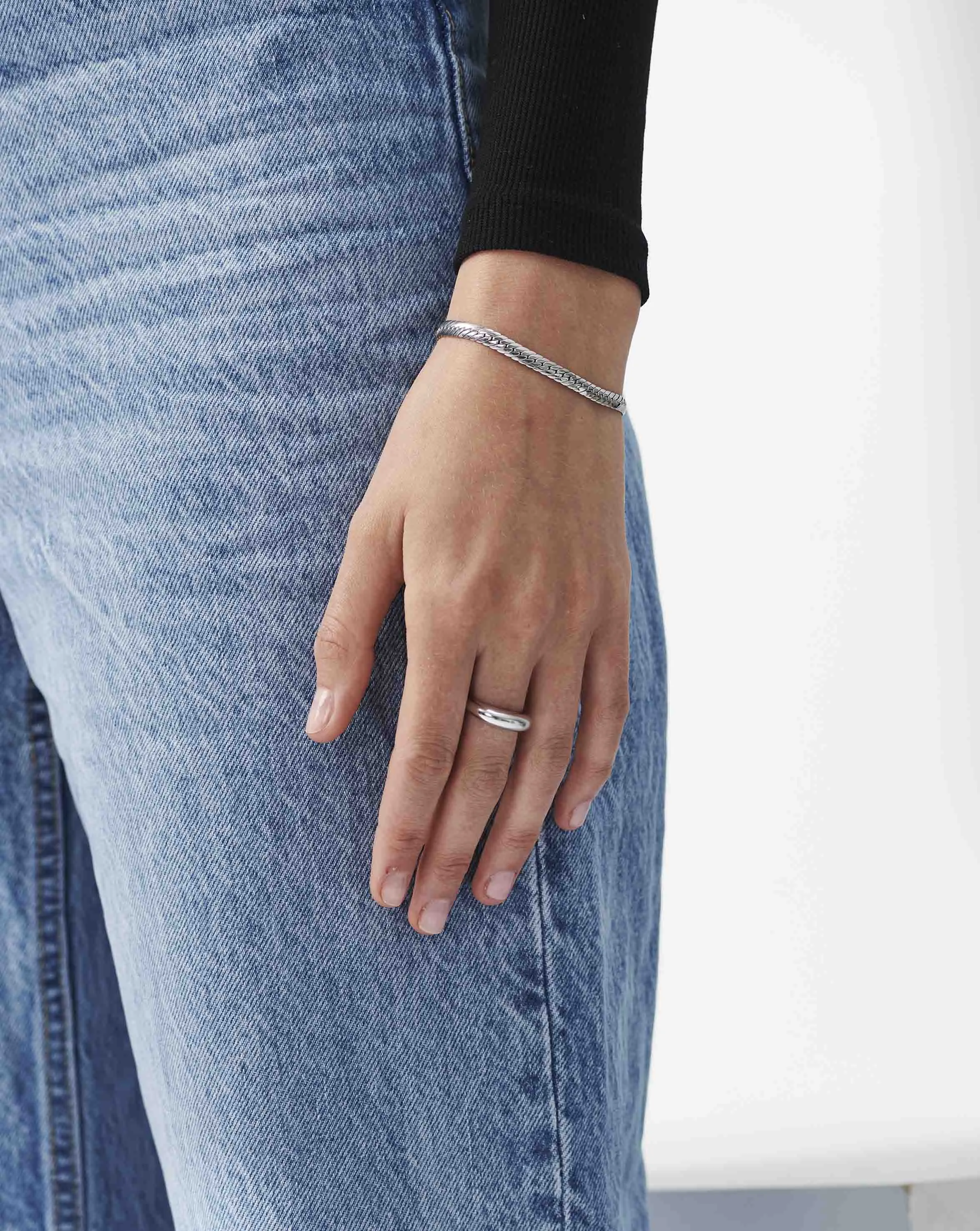 Dome Plain Ring | Silver Plated