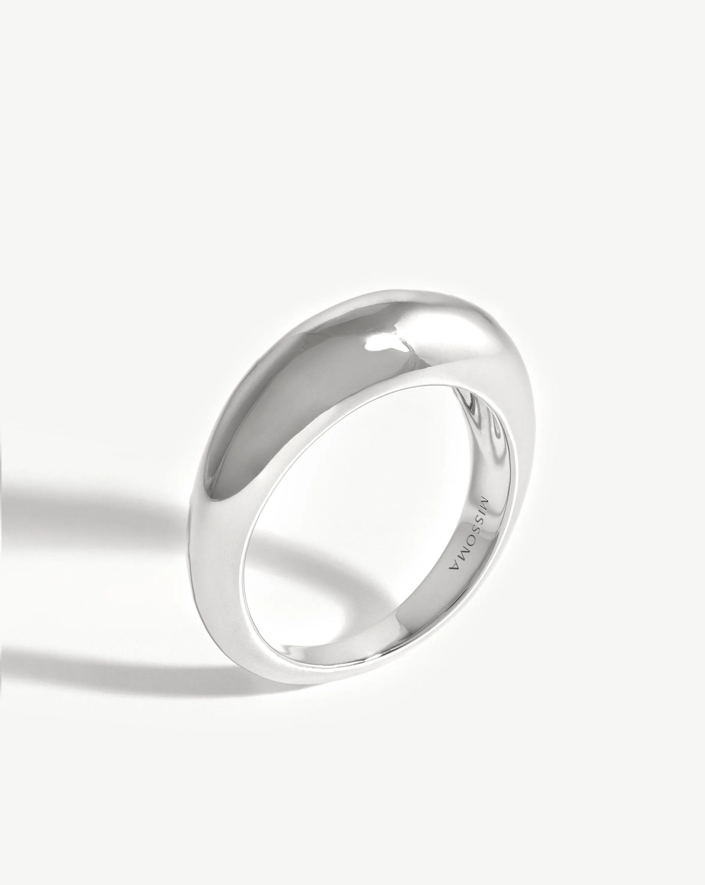 Dome Plain Ring | Silver Plated