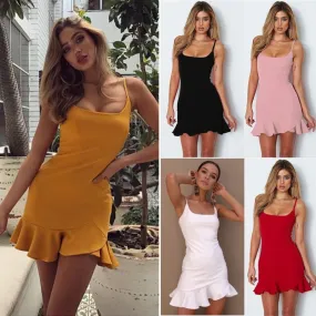 Dress Women Sleeveless Spaghetti Strap