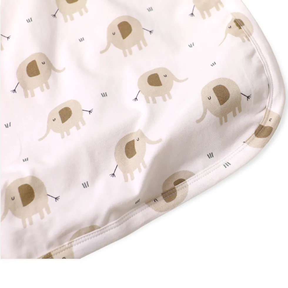 Elephant Reversible Baby Hooded Towel (Organic Cotton)