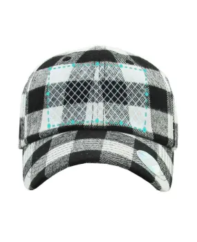 Embroidered Cookies Plaid Dad Hats