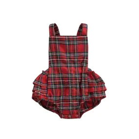 EMERSON Plaid Ruffle Romper