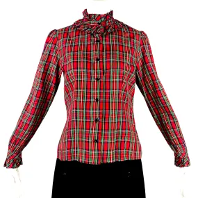 Evelyn de Jonge Plaid Blouse