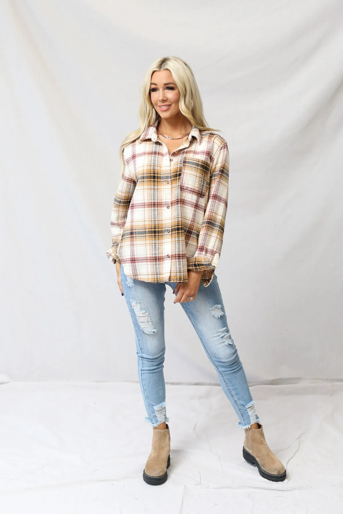 Flannel Plaid Top