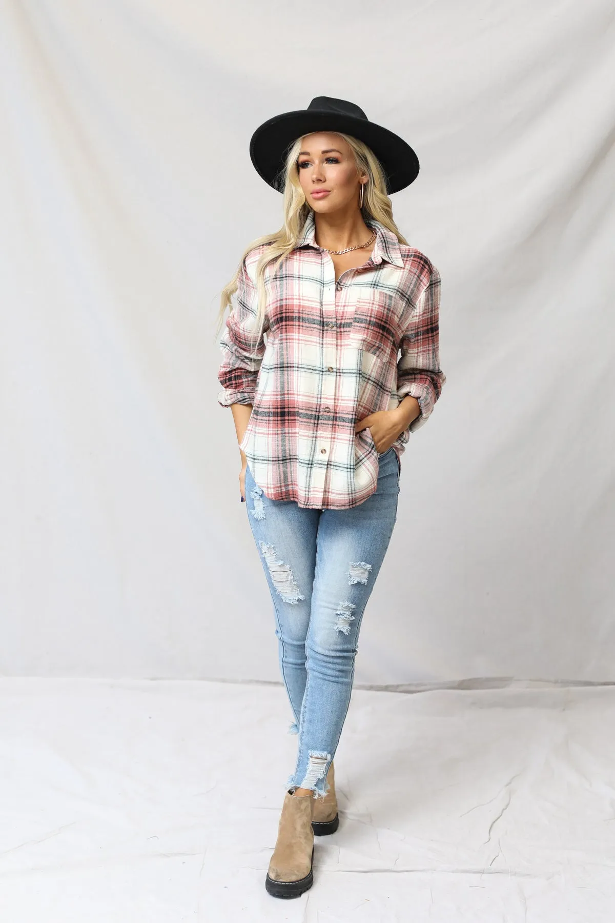 Flannel Plaid Top