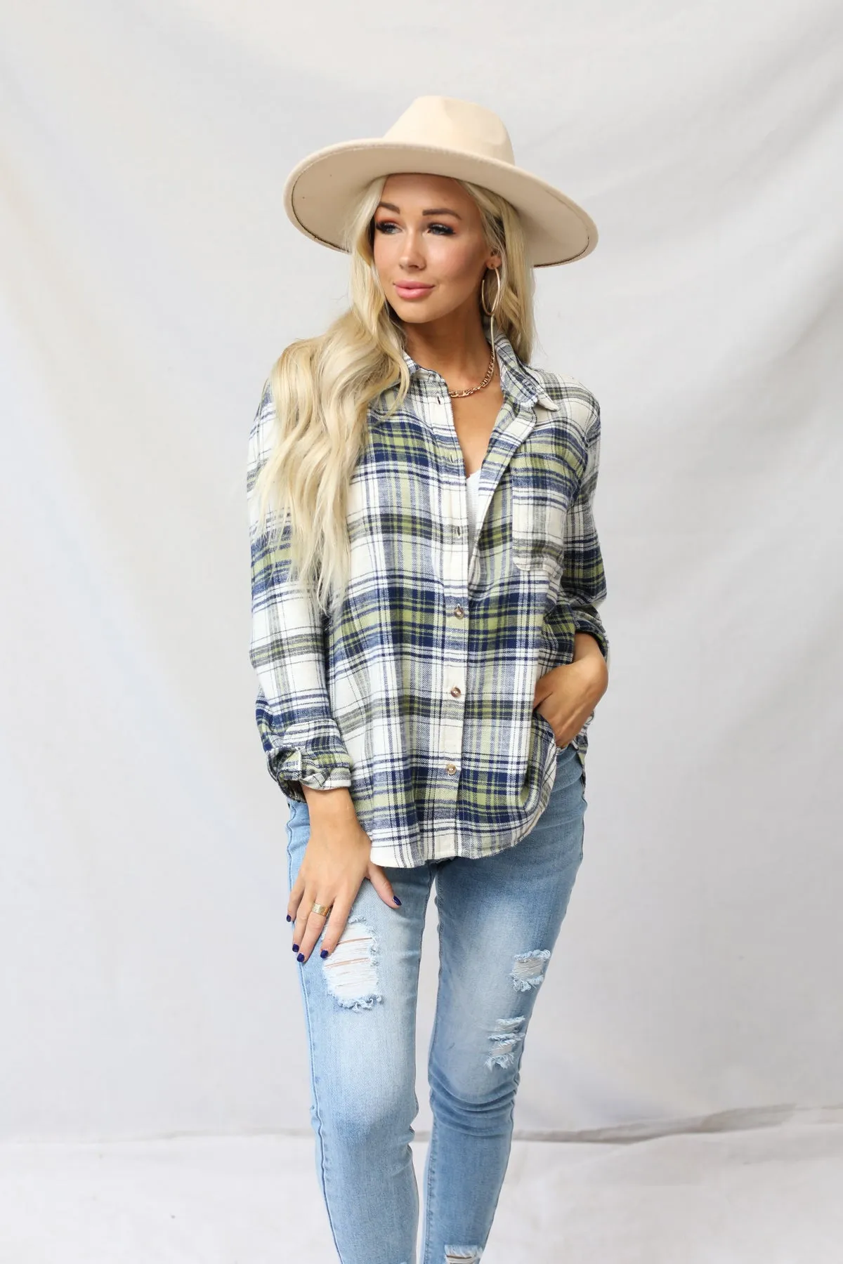 Flannel Plaid Top