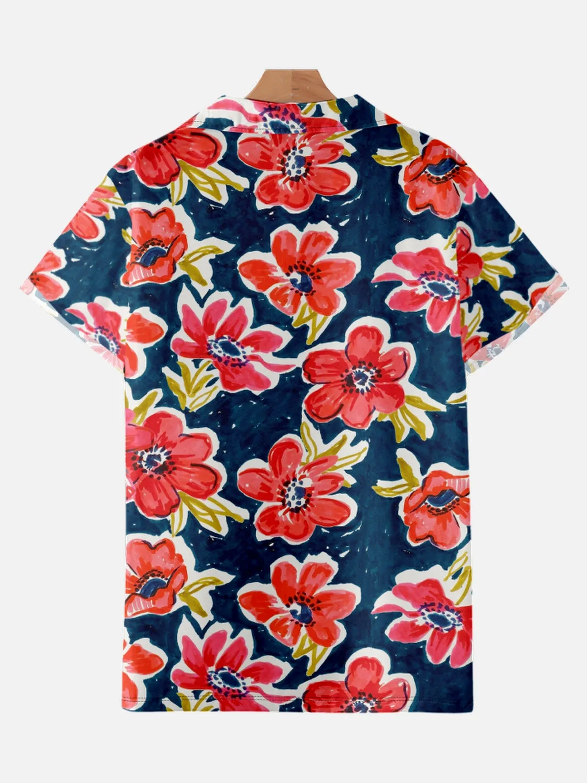 FLOWERS PRINTED ALOHA SHIRT