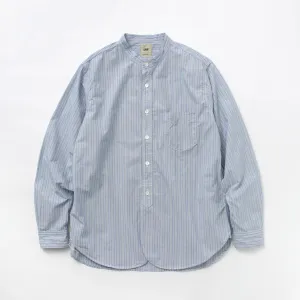 FOB FACTORY / F3488 striped band collar shirt