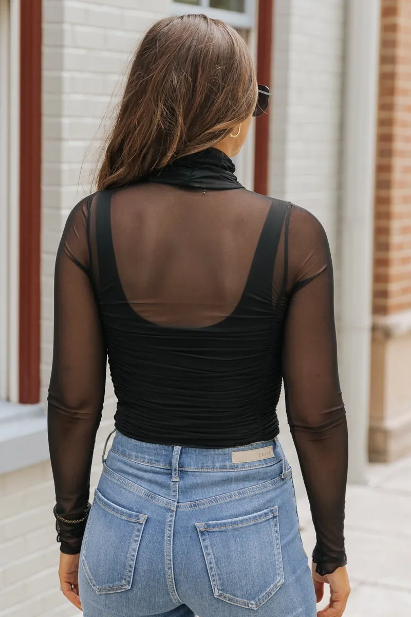 Free People Black Under It All Bodysuit