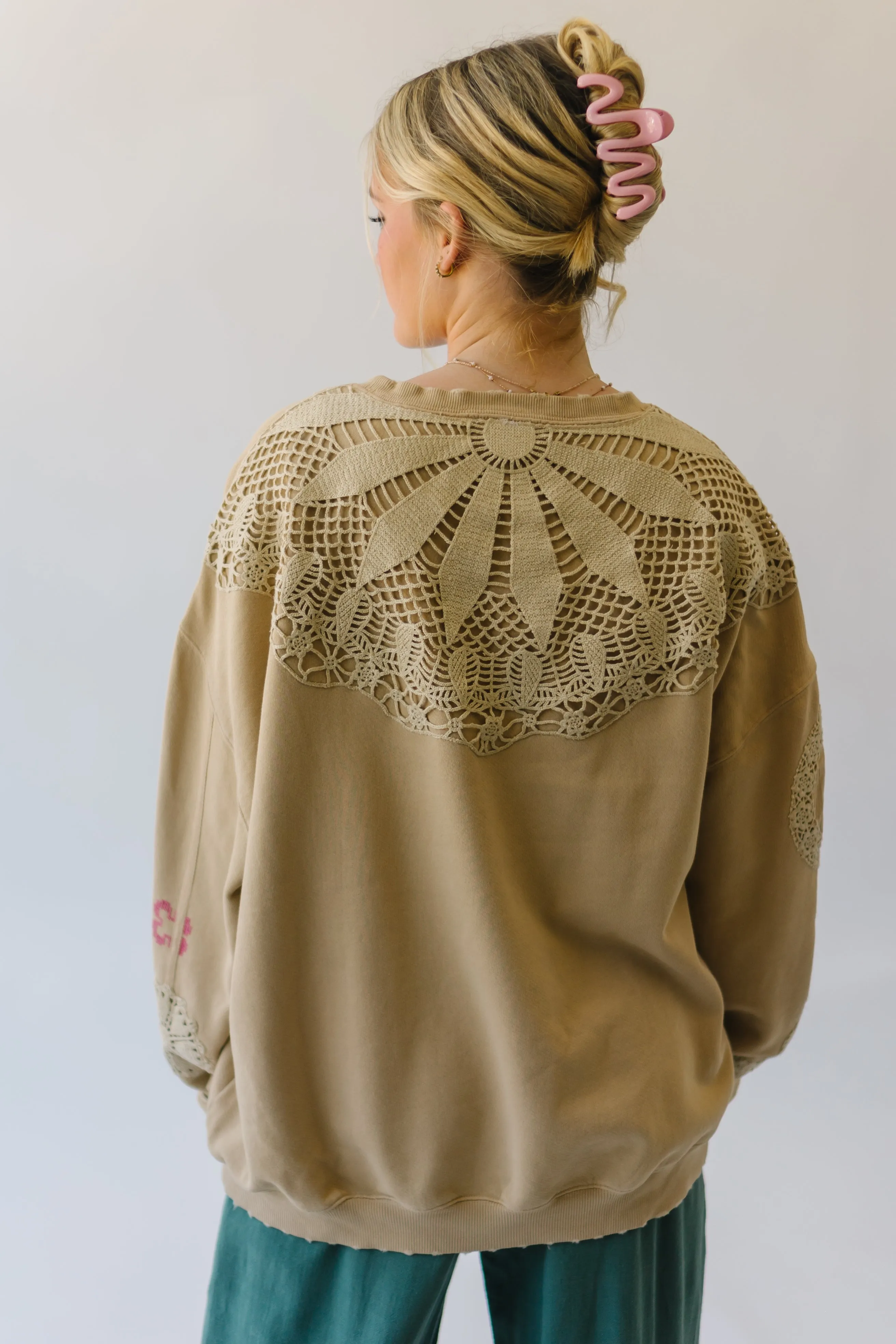 Grams Attic High-Quality Sweatshirt in Mushroom Combo Color from Free People