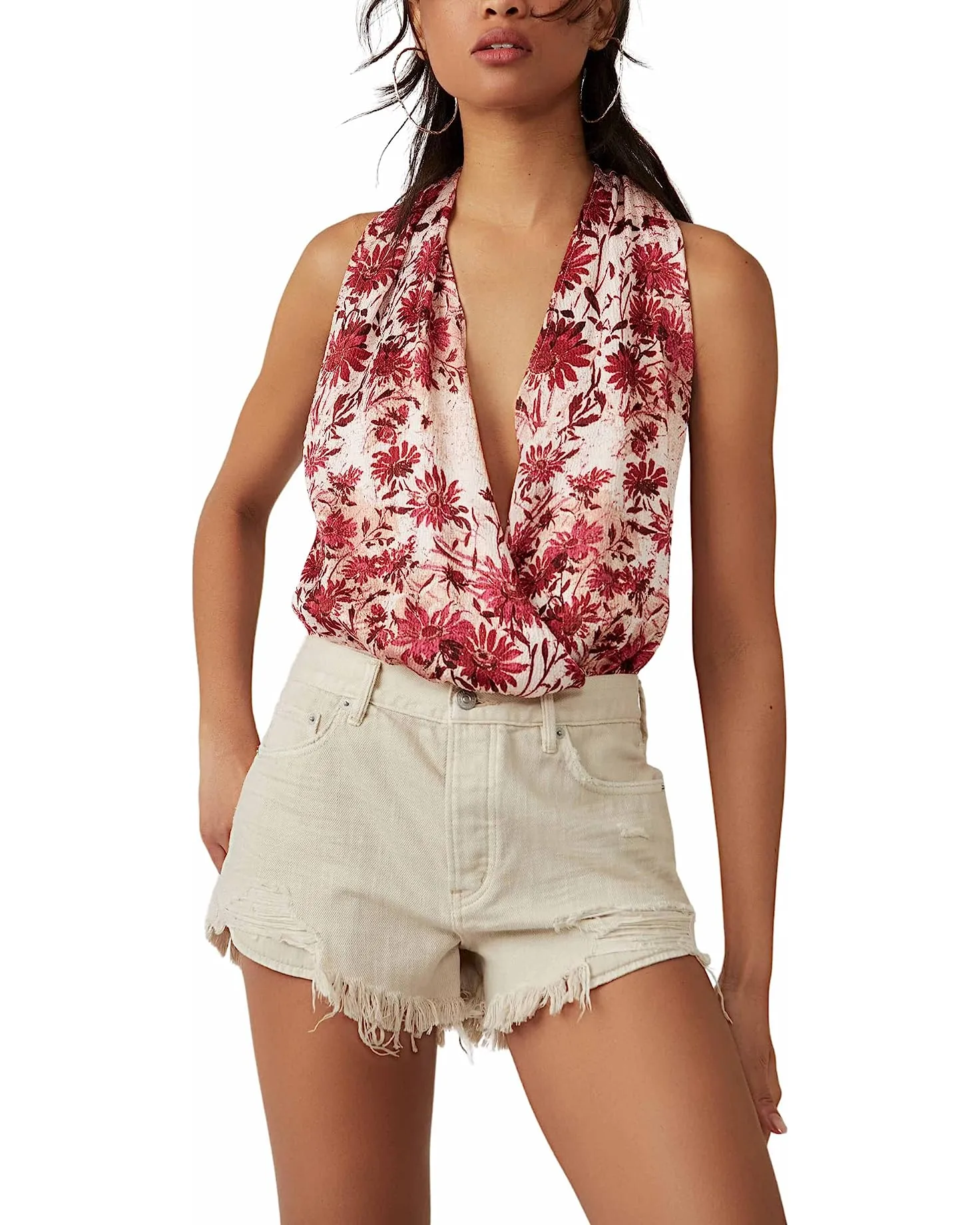 Free People Printed There She Goes Bodysuit