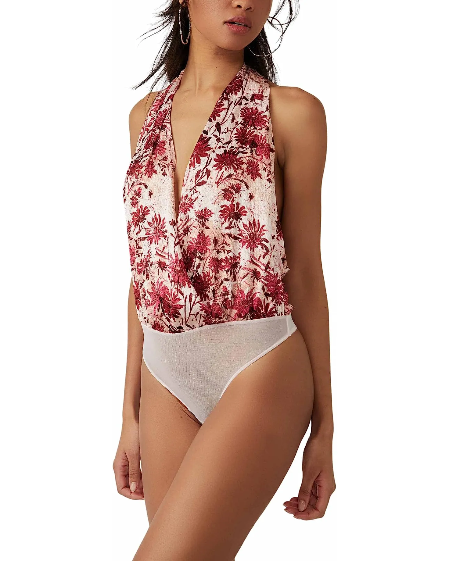 Free People Printed There She Goes Bodysuit