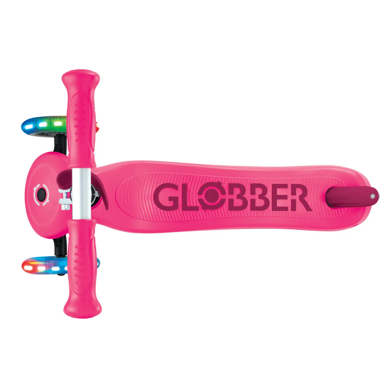 GLOBBER SCOOTER - GO UP SPORTY LIGHTS - DEEP PINK