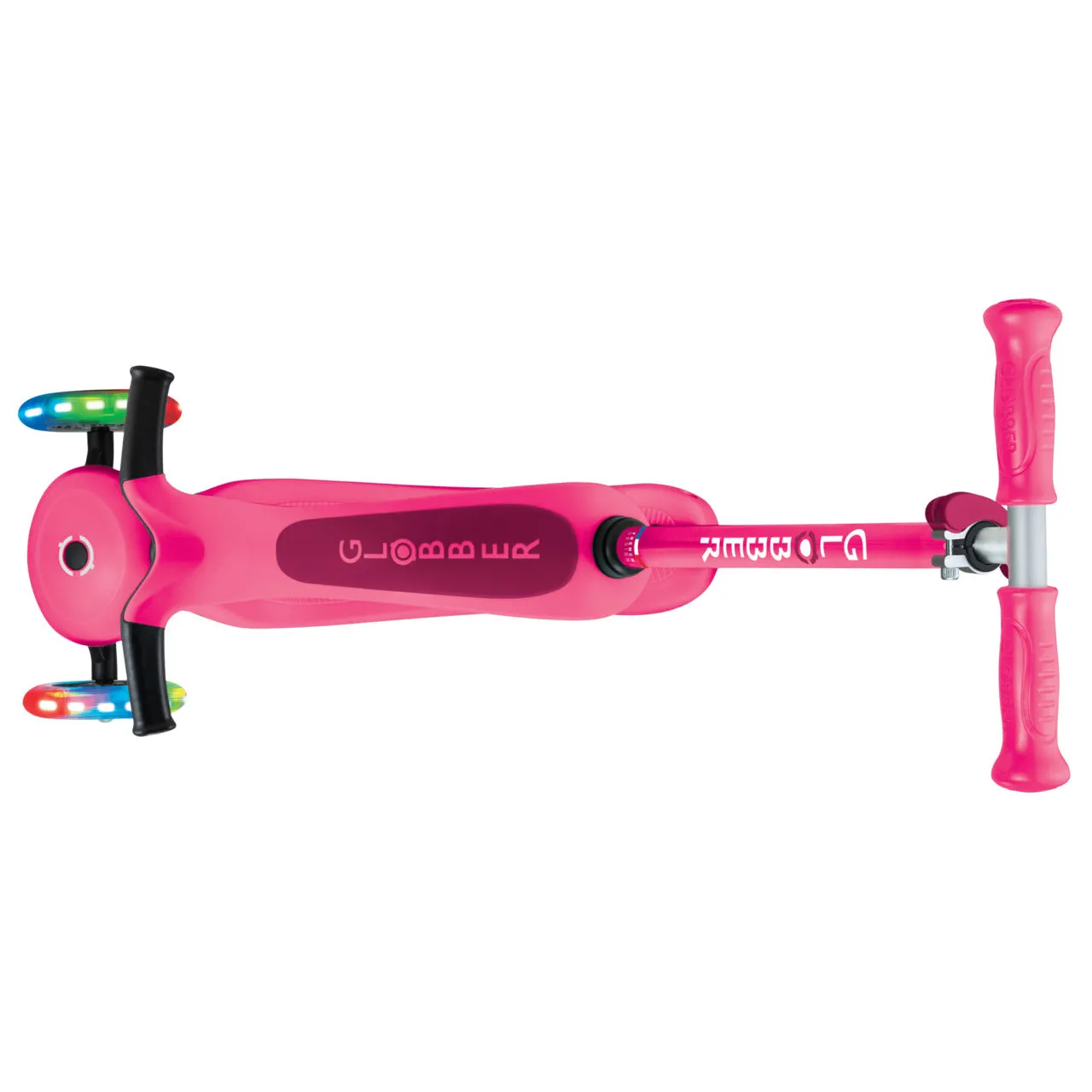 GLOBBER SCOOTER - GO UP SPORTY LIGHTS - DEEP PINK