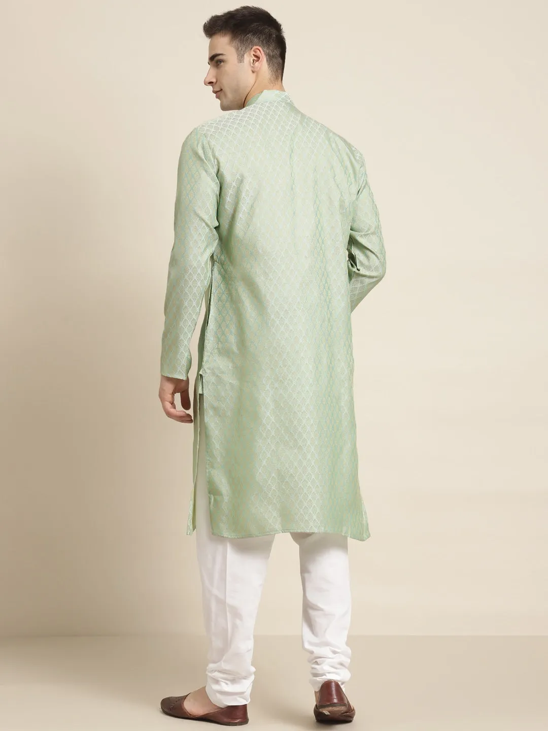 Green Printed Kurta Set