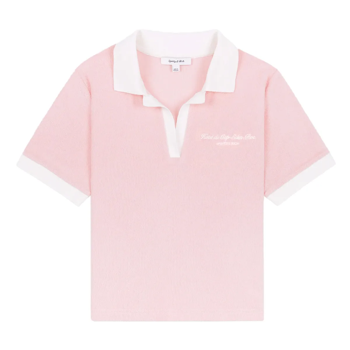   Hotel du Cap Eden-Roc Cursive Terry Polo 'Pink'