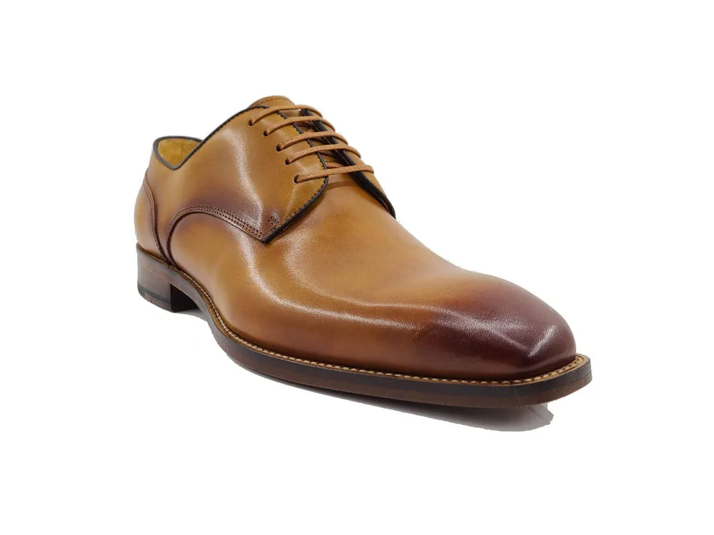 Leather Sole Plain Toe Burnished Blucher