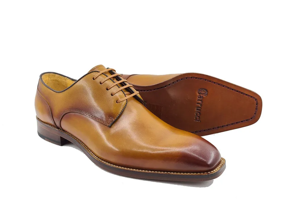 Leather Sole Plain Toe Burnished Blucher