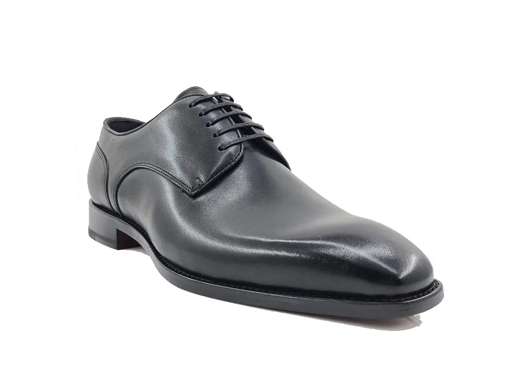 Leather Sole Plain Toe Burnished Blucher