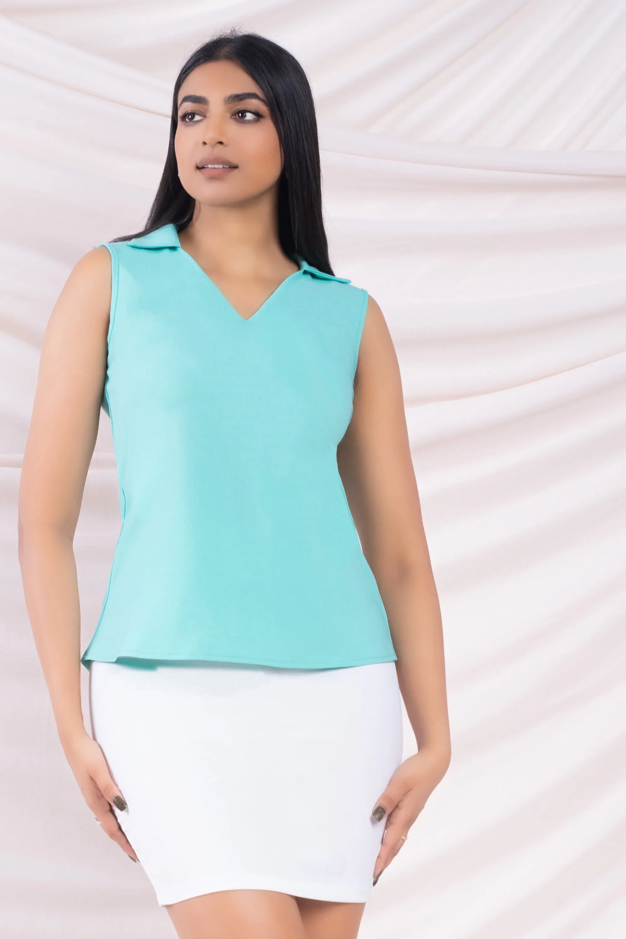 Light Blue Sleeveless Top