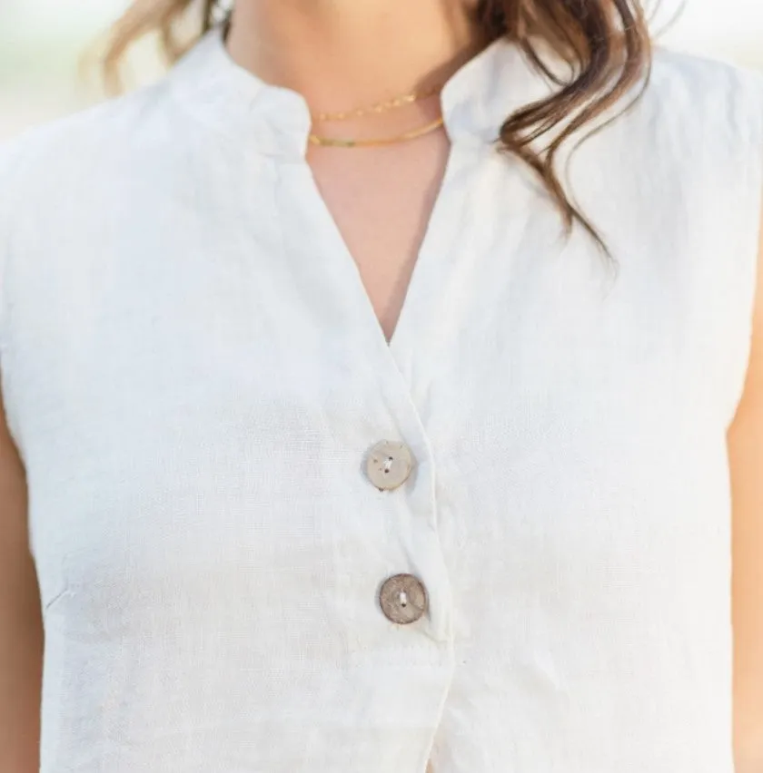 Linen Sleeveless top