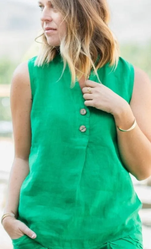 Linen Sleeveless top