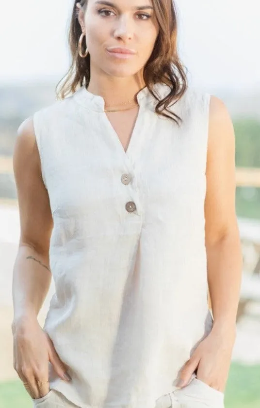 Linen Sleeveless top